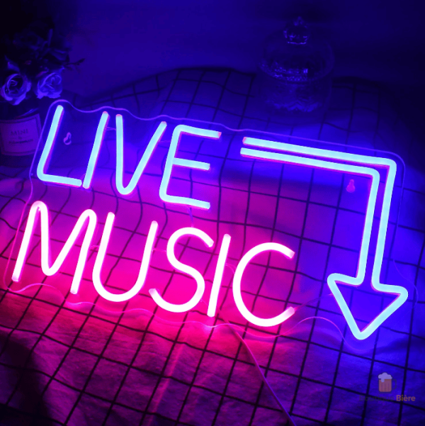 Néon LED Live Music pour une ambiance festive