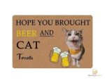 Paillasson Chat et Bière, un tapis original pour les amateurs de bière
