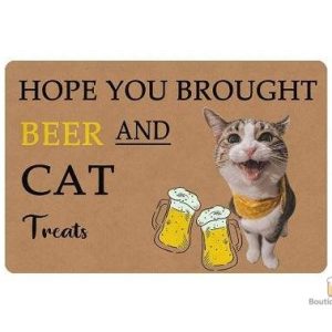 Paillasson Chat et Bière, un tapis original pour les amateurs de bière