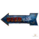 Panneau flèche décoratif pour bar à bière