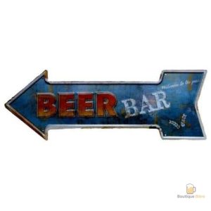 Panneau flèche décoratif pour bar à bière