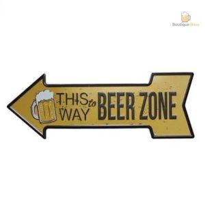 Panneau Flèche indicatif pour zone de bière