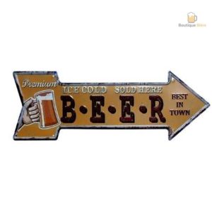 Panneau Flèche Bière Fraîche pour attirer les amateurs de bière