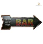 Panneau Flèche Bar - Enjoy Your Time en décoration de bar