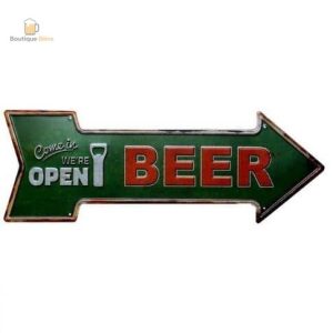 Panneau Flèche "We Are Open" pour accueil chaleureux
