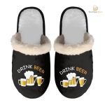 Pantoufles confortables avec motif bière