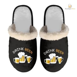 Pantoufles confortables avec motif bière