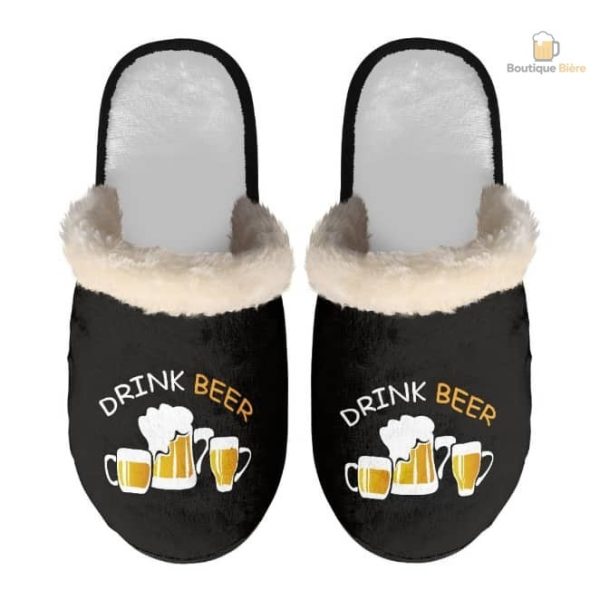 Pantoufles confortables avec motif bière