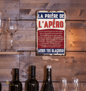 Accessoire mural métal pour amateurs de bière et d'apéritifs