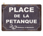 Plaque métal décorative pour passionnés de pétanque