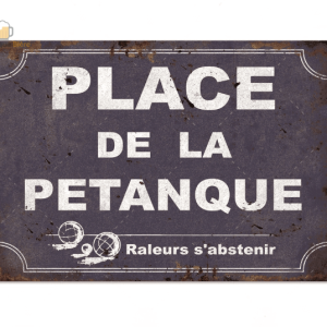 Plaque métal décorative pour passionnés de pétanque