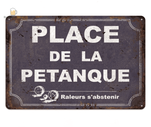 Plaque métal décorative pour passionnés de pétanque