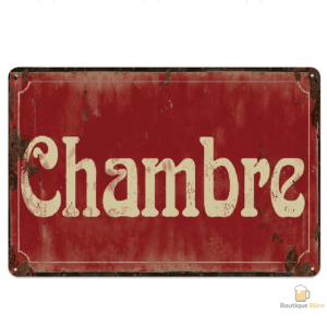 Plaque métal vintage pour décoration de chambre