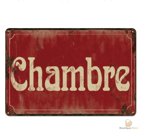 Plaque métal vintage pour décoration de chambre