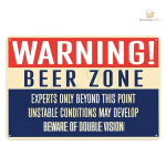 Plaque métal pour événement bière