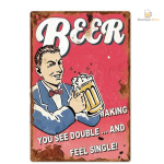 Plaque pour décoration de cave à bière