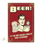 Plaque en métal pour cadeaux sur le thème de la bière