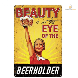 Plaque métal pour amateurs de bière