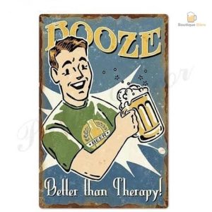 Plaque murale thème bière rétro