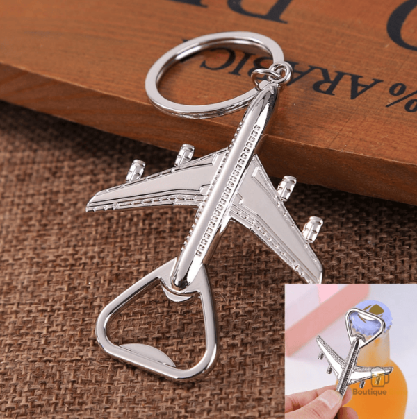 Porte clé décapsuleur en forme d'avion