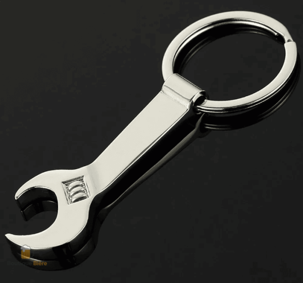 Porte clé décapsuleur clé à molette pratique et original