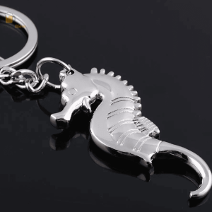 Porte clé décapsuleur en forme d'hippocampe