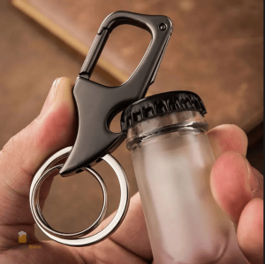 Porte clé mousqueton, idéal pour les amateurs de boissons