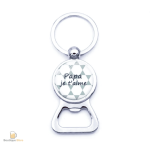 Cadeau pour fête des pères, porte clé décapsuleur