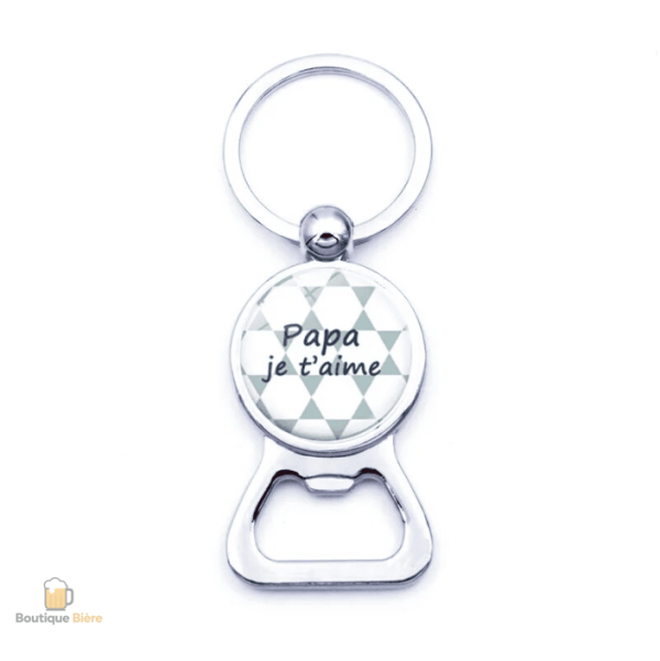 Cadeau pour fête des pères, porte clé décapsuleur