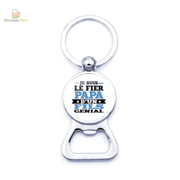 Décapsuleur porte clé, accessoire pour les pères