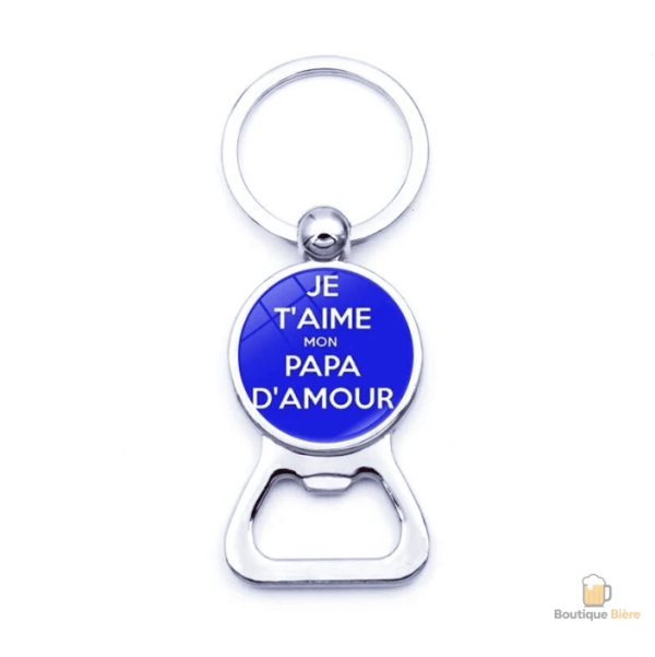 Porte clé avec décapsuleur, parfait pour les papas