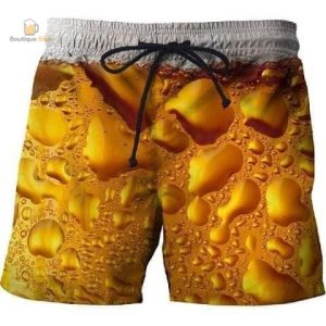 Short tendance avec motifs de bière et mousse