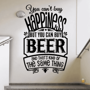 Autocollant inspirant sur le thème de la bière, idéal pour personnaliser