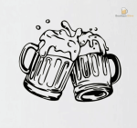 Sticker Chopes de Bière pour décorer vos espaces festifs