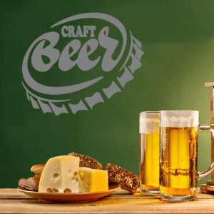 Sticker artisan bière, design attractif pour personnalisation