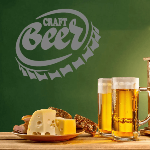 Sticker artisan bière, design attractif pour personnalisation