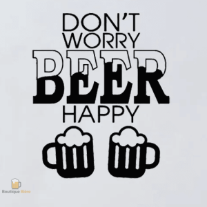 Sticker "Don't Worry Beer Happy" pour déco bar