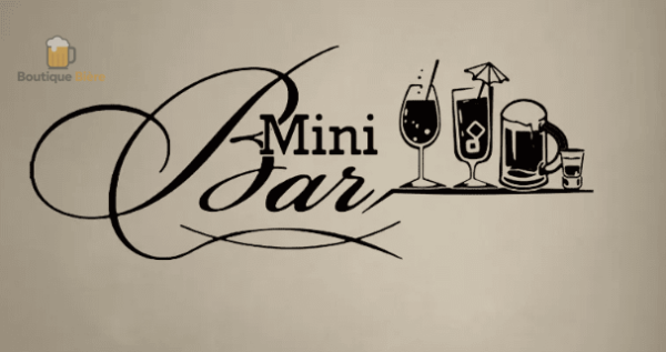 Sticker Mini Bar pour décoration de bière et ambiance festive