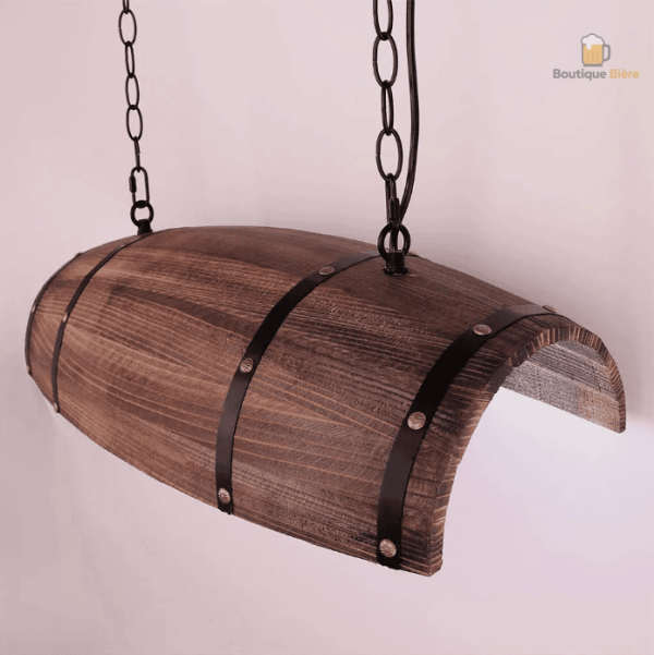 Éclairage en bois inspiré de la bière pour intérieur