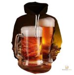Sweat à capuche bière imprimé en 3D