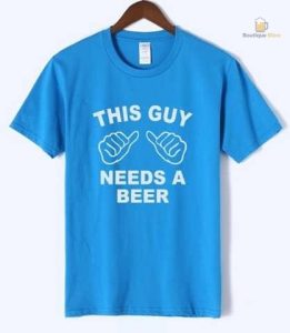 T-Shirt avec message humoristique sur la bière