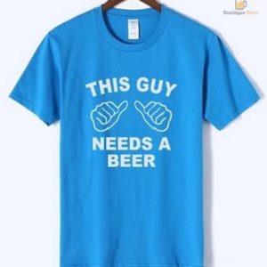 T-Shirt avec message humoristique sur la bière