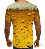T-Shirt Bière au motif de bulles et ambiance festive