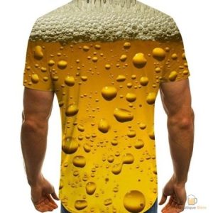 T-Shirt Bière au motif de bulles et ambiance festive