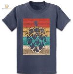 T-Shirt festif avec fleur de houblon pour sorties entre amis