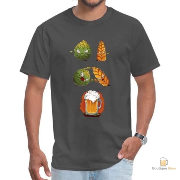 T-Shirt Fusion Houblon pour amateurs de bière
