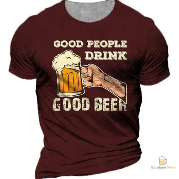 T-Shirt Good People Drink Good Beer pour amateurs de bière