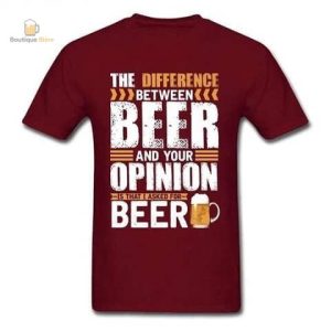 T-Shirt Bière Et Opinion