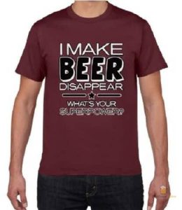 T-Shirt avec un design de magicien et bière