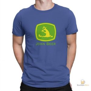 T-Shirt bière avec design John Beer moderne